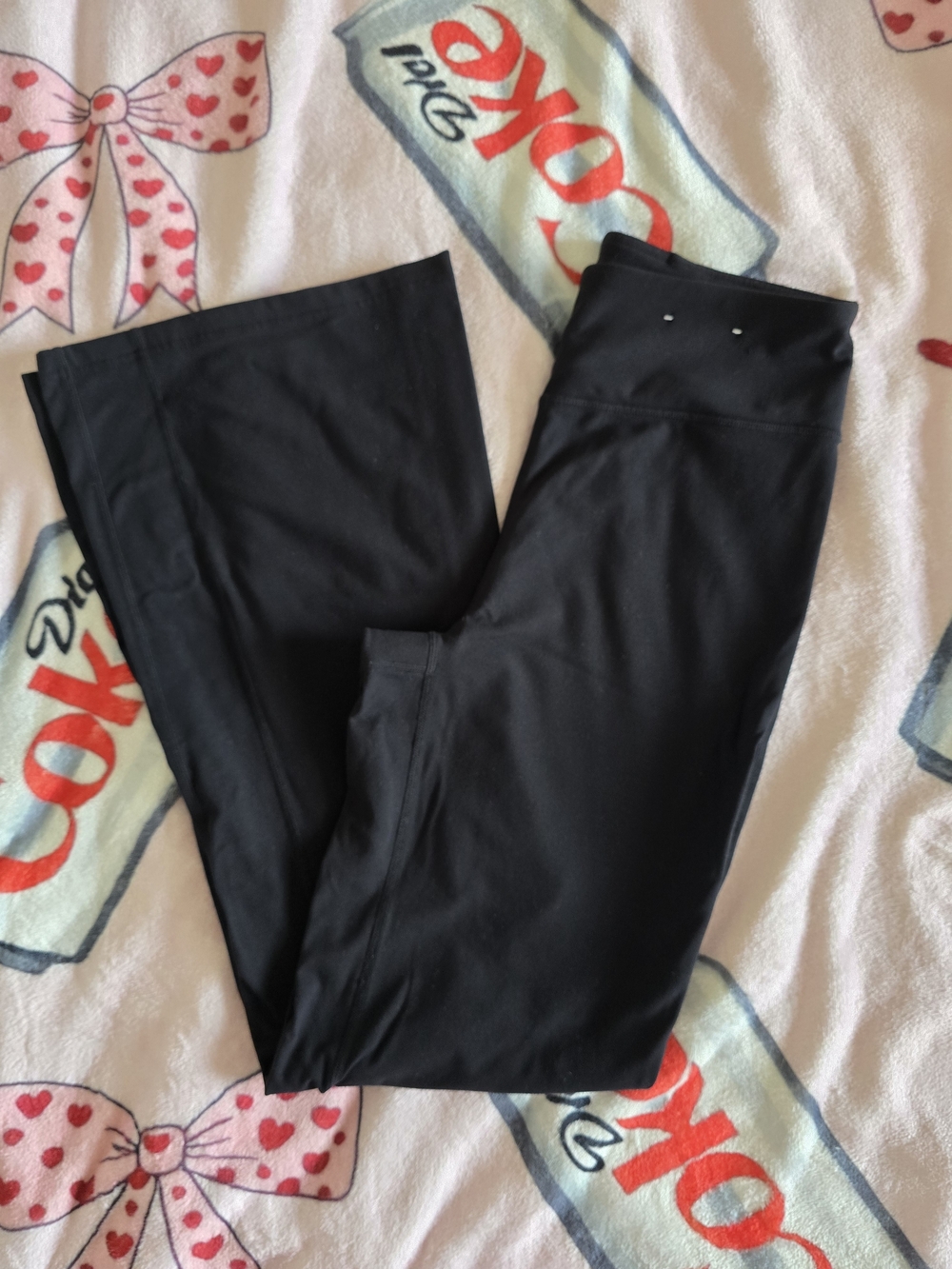 Source Unknown Black Wide-Leg High-Waist Yoga Pants